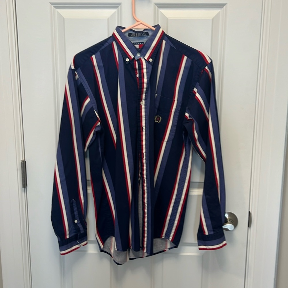 Vintage Tommy Hilfiger button down- youth L